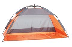 TWM UV40 pop-up plážový stan 220 x 110 cm oranžová / šedá