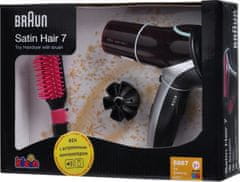 TWM Vysoušeč vlasů Satin Hair 7 a růžový / červený kartáč