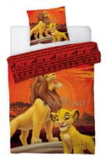 TWM Povlak na přikrývku Lion King 140 x 200 cm polyester oranžový