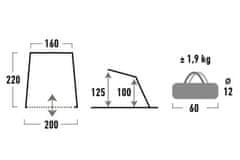 TWM Pop-up plážový stan Cordoba UV80 220 x 200 cm šedý