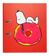 TWM aktovka hřbet Snoopy donut 2 kroužky A4 červený karton