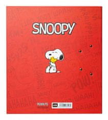 TWM aktovka hřbet Snoopy donut 2 kroužky A4 červený karton