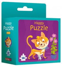 TWM puzzle Kat junior 22 cm fialová / oranžová 16 dílů