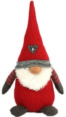 TWM Vánoční figurka Gnome Paul, 36 cm, textilní červená