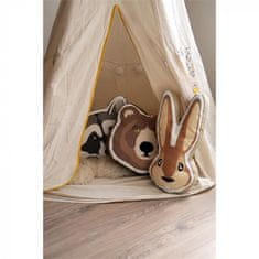 TWM dekorační polštář Brown Bearjunior 40 x 40 cm hnědý textil