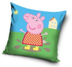 TWM polštářek Peppa Pig 40 x 40 cm polyester modrá / zelená