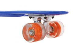 TWM skateboard Flip-Ít s led světly 55,5 cm modrý/oranžový