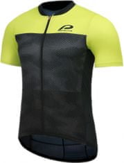 TWM Pánský cyklistický dres P-Transform polyester black / lime mt XL