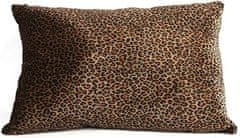 TWM Polštář Carola leopard 40 x 60 x 16 cm hnědá textilie