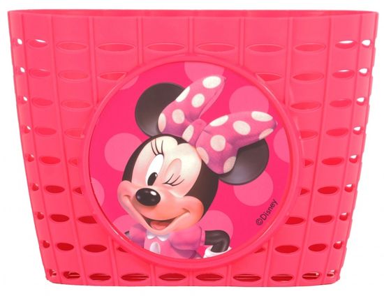 TWM Plastový růžový košík na kolo Minnie Mouse