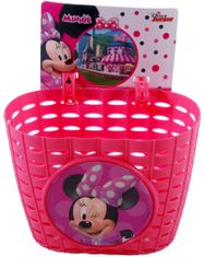 TWM Plastový růžový košík na kolo Minnie Mouse