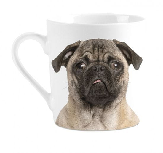 TWM Miluji Pugs hrnek 240 ml porcelánový bílý