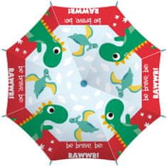 TWM Deštník pro děti Dino 48 cm polyester červený / světle modrý