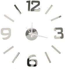 TWM Nástěnné hodiny Oscar 50 x 2,5 cm EVA stříbrné
