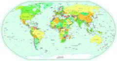 TWM samolepka na zeď Politická mapa 47 x 67 cm modrá