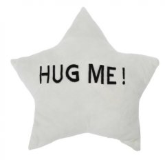 TWM polštář HUG ME! hvězda 35 x 35 x 10 cm plyš bílý