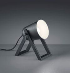 TWM stolní lampa Marc 21 x 19 cm E27 ocel / dřevo 25W černá