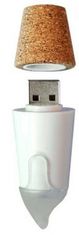 TWM lampa na láhev USB lampa na svíčku 6,6 x 2,3 cm, korek bílá / hnědá