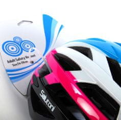TWM Unisex cyklistická helma 54-58 cm modrá / růžová / bílá