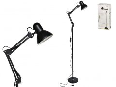 TWM Stojací lampa Director 136 cm z černé oceli