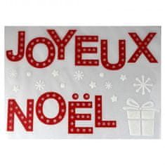 TWM joyeux noël samolepka na okno 40 x 28,5 cm bílá / červená