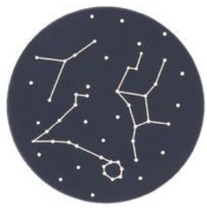 TWM Stojan Constellation 10 cm PVC modrý 4 ks