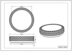 TWM stropní svítidlo Pegasus led 12W 1100 lm 3000K bílá