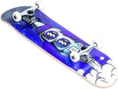 TWM Skateboard 79 x 20 cm tmavě modré dřevo / hliník