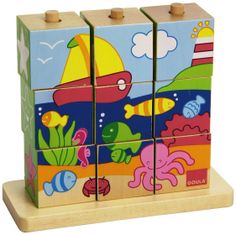 TWM blokové puzzle Zee junior 9dílné dřevěné