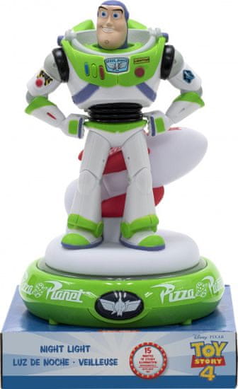 TWM Noční lampa 3D Buzz Lightyear led 15 x 13,5 cm zelená