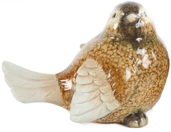 TWM Vánoční figurka Vogel Gizmo 11,5 cm hnědý polystone