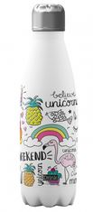 TWM termoska Unicorn 500 ml bílá nerez