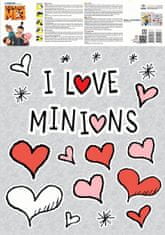 TWM samolepka na zeď Minions Love 29,7 x 42 cm žlutá 2 ks