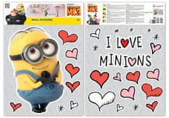 TWM samolepka na zeď Minions Love 29,7 x 42 cm žlutá 2 ks