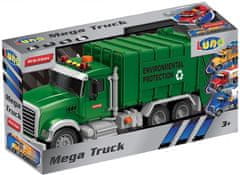 TWM popelářský vůz Mega Truck junior 38 x 14 cm třecí zelená