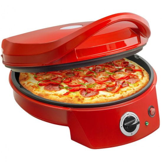 TWM pizza pec a gril 1800W 37,5 x 31 cm červená