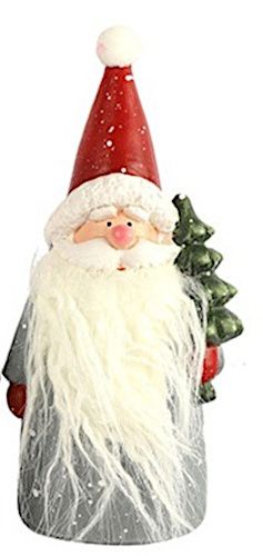 TWM Socha Santa Claus Saami, 18,5 cm, keramická bílá / červená