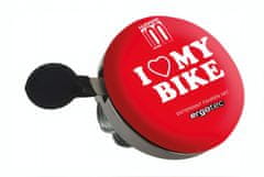 TWM Zvonek I Love my Bike 60 mm červený