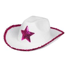 TWM čepice Rodeo Star dámská 39 x 32 x 11 cm polyester bílá / růžová