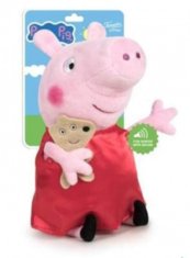 TWM plyšová hračka se zvukem Peppa Pig 27 cm plyšová červená