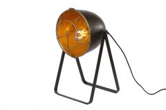 TWM průmyslová stolní lampa 43 cm černá / zlatá ocel