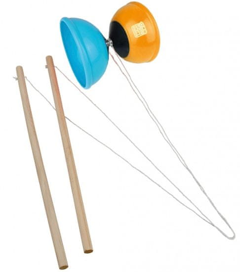 TWM diabolo s hliníkovou hřídelí 12 cm modrá / oranžová