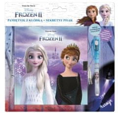 TWM Frozen II 17 cm fialový 2dílný zápisník a tajné pero