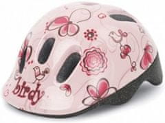 TWM cyklistická helma Ptak XXS junior vel. 44/48 cm krémově růžová