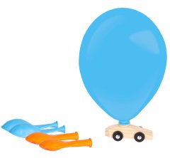 TWM Junior Balloon Racer Wood / Latex Blue / Orange 6 dílů