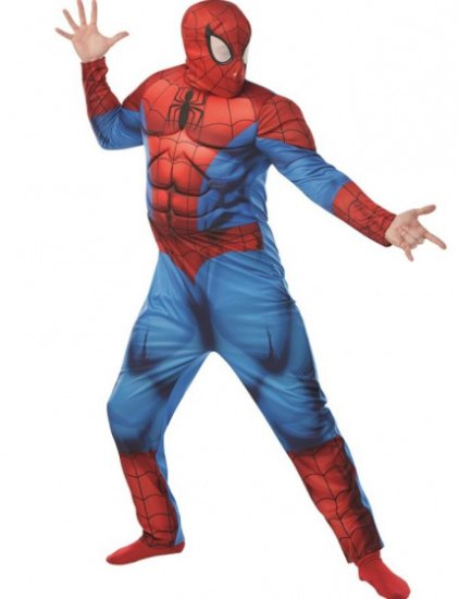 TWM Kostým Spider-Man Deluxe pro muže polyester červená / modrá