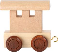 TWM železniční vagón, béžové dřevo, 6 x 3,5 x 5,5 cm