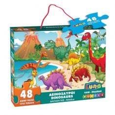 TWM podlahové puzzle dinosaurus 60 x 90 cm karton 48 dílků