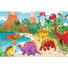 TWM podlahové puzzle dinosaurus 60 x 90 cm karton 48 dílků