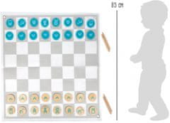 TWM juniorská šachová a tahací souprava 85 cm modrá / šedá / bílá dřevo